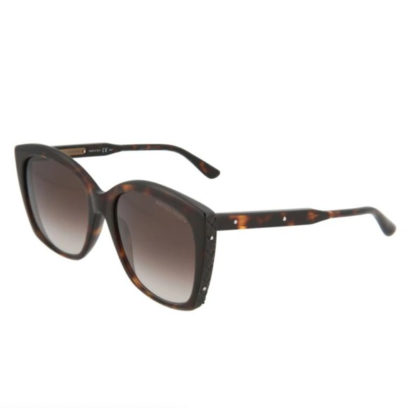 Bottega Veneta Women\'s Havana Brown Square Sunglasses!